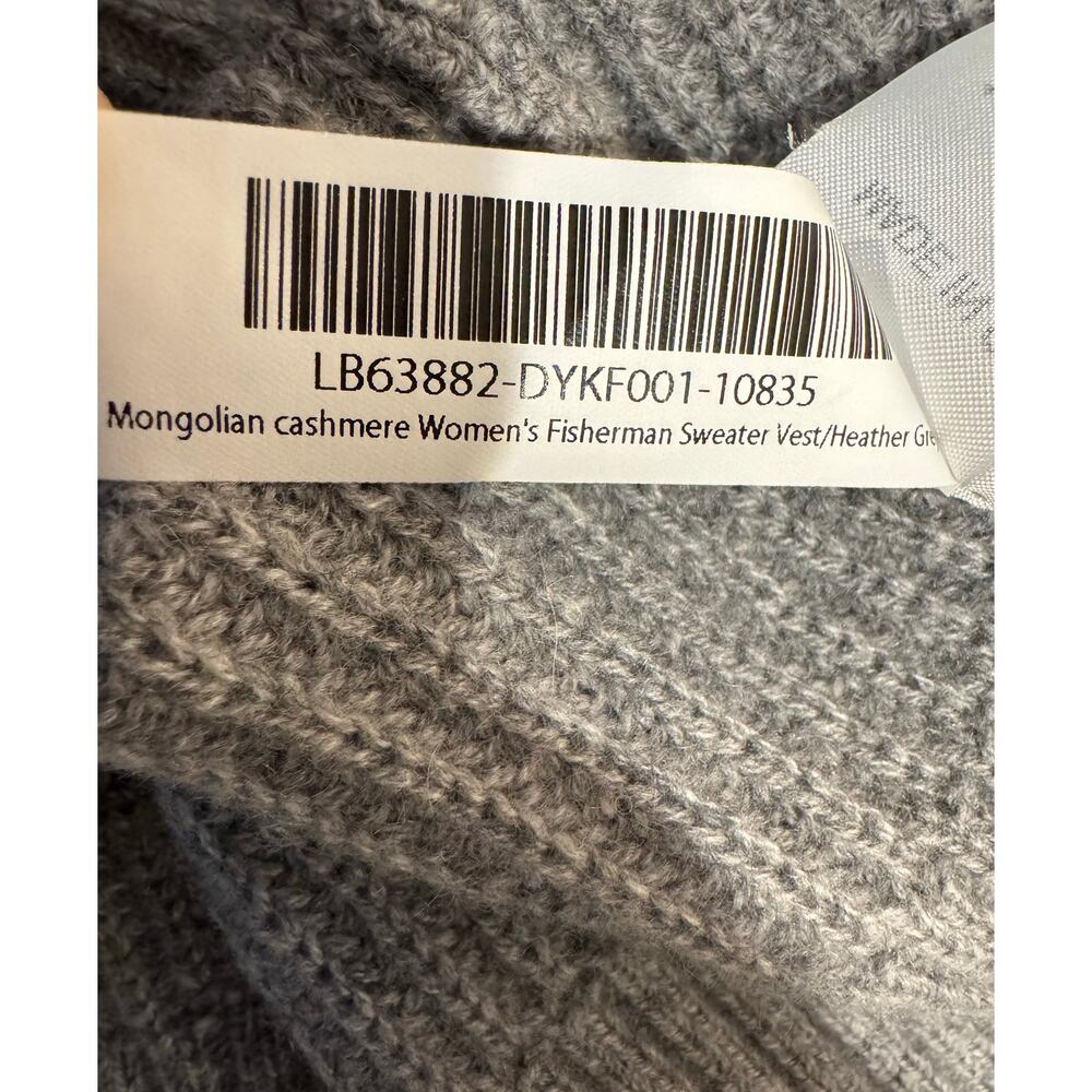 SOLD ‼️Quince Mongolian Cashmere Gray Fisherman Button Front Sweater Vest Small - Picture 10 of 10